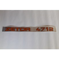Zetor - Hood decal - Sticker - " ZETOR 4712 "      4712-5301  3711-5301
