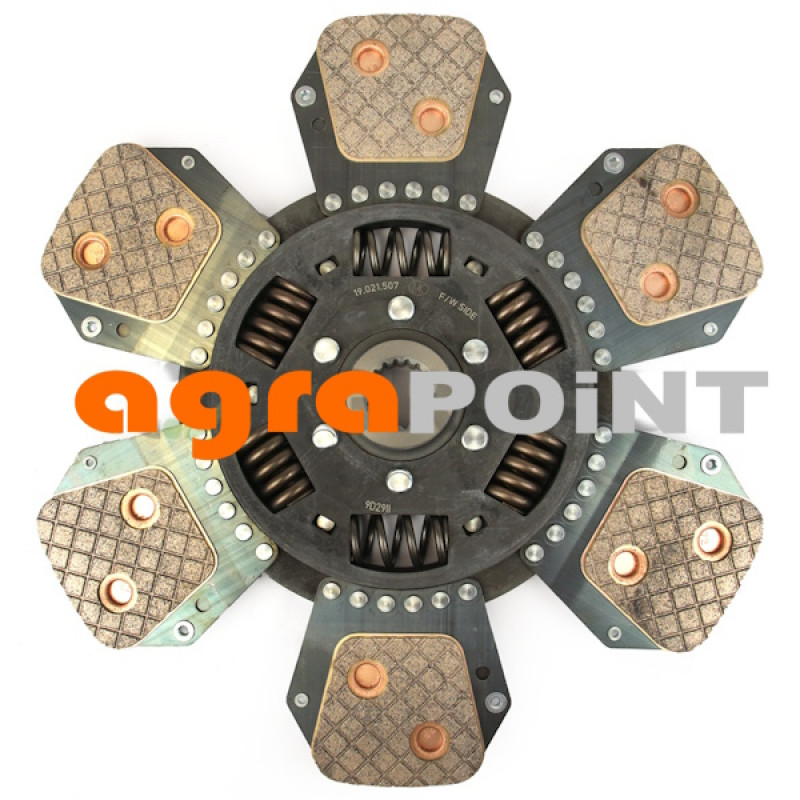 Zetor LUK ENGINE CLUTCH PLATE, 14" (ACTUAL SIZE 13-3/4"), CERAMETALLIC LINING 19.021.507.1 19.021.507 Parts » Agrapoint 