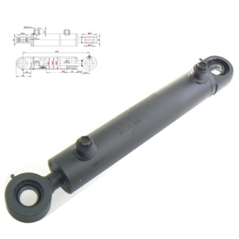 Zetor Hydrostatic steering slave cylinder - Hydrostatic steering 72453770 72453724 Parts » Agrapoint 