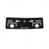 Zetor Sticker - PTO shaft plate - PTO shaft label 69112001 Parts » Agrapoint 